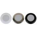 Scandvik A3C Downlight Kit  Warm White wSS White  Black Trim Rings 41290P
