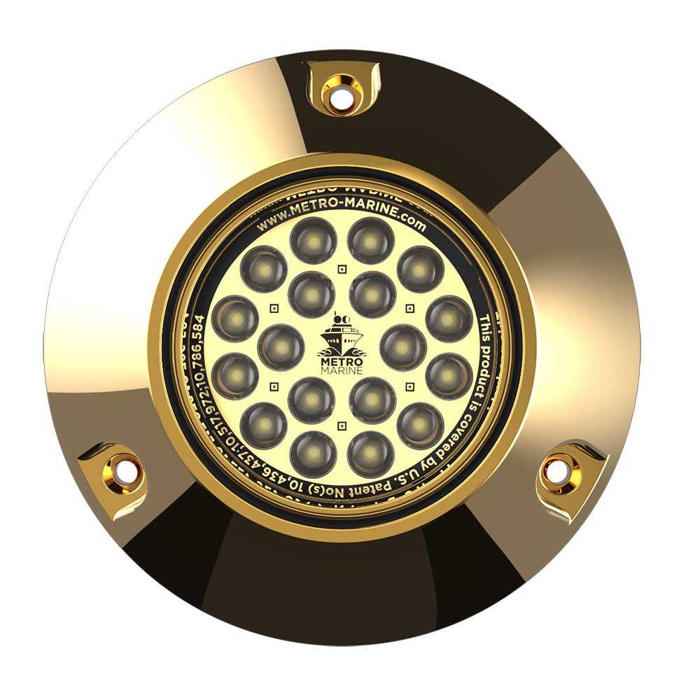 Metro Marine HighOutput Submersible Underwater Light wIntelligent Monochromatic LEDs  White 90 Beam  FBMR1W390