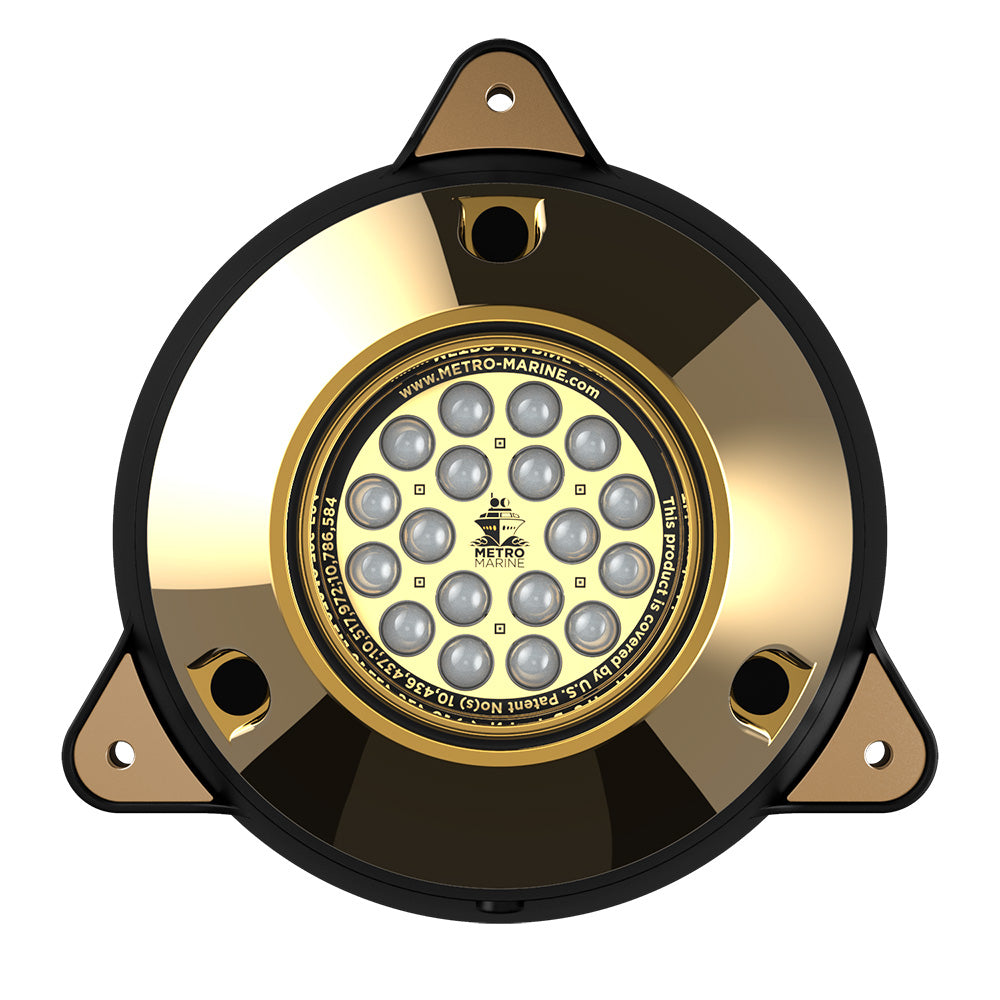 Metro Marine HighOutput Surface Mount Underwater Light wIntelligent Monochromatic LEDs  Green 90 Beam FSMR1G390