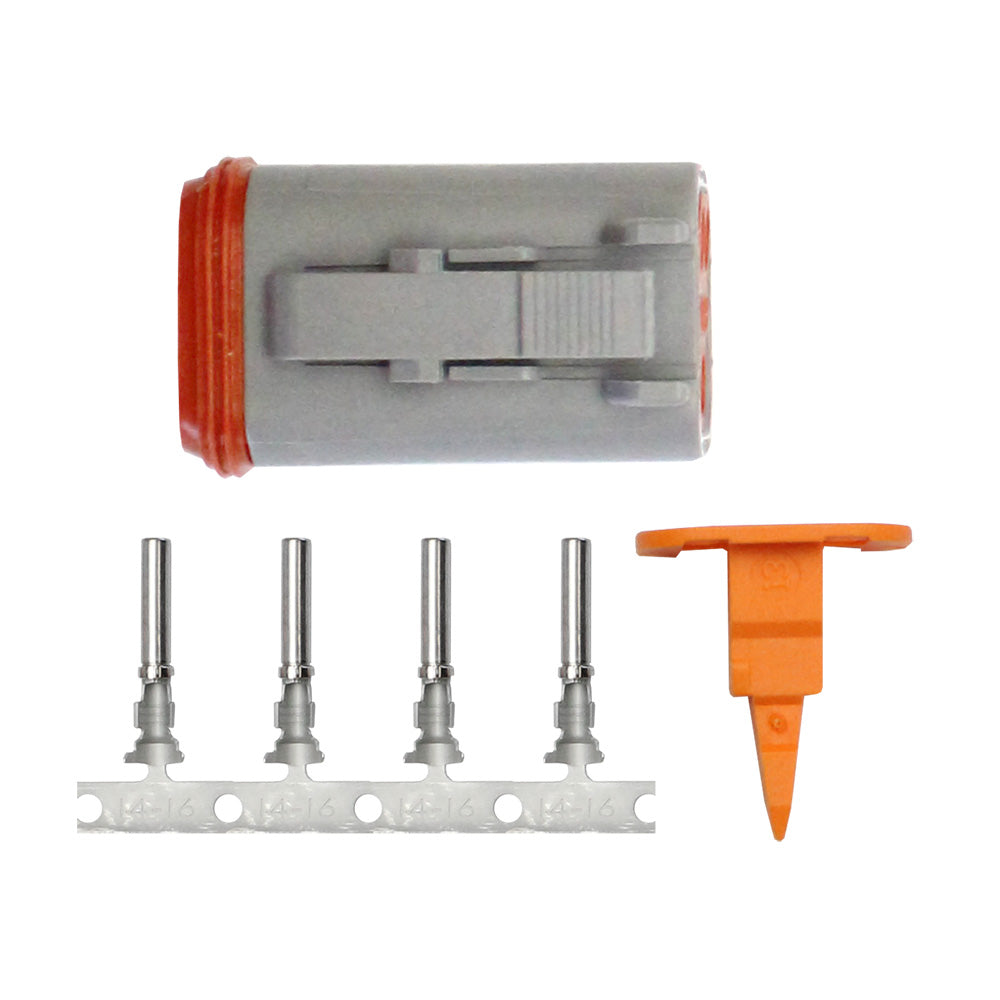 Pacer DT Deutsch Plug Repair Kit  1418 AWG 4 Position TDT06F4RS