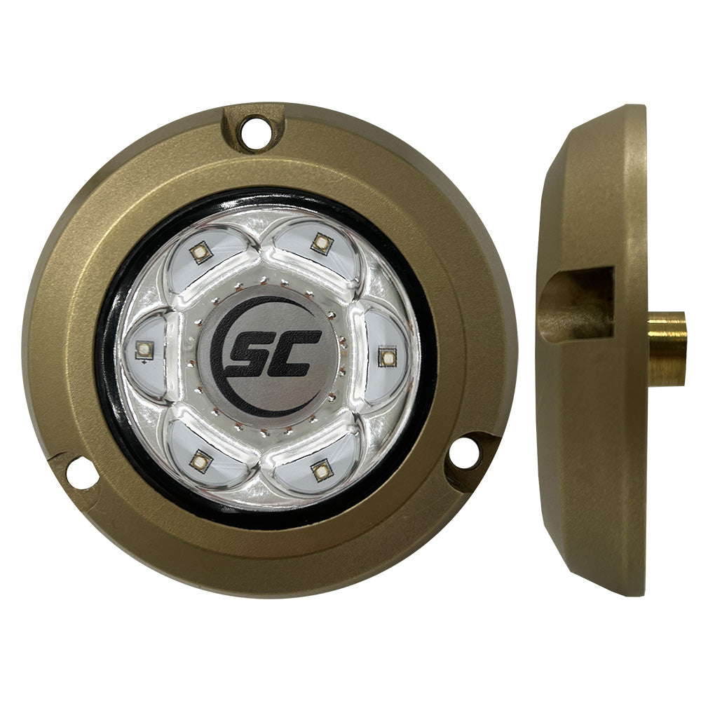 ShadowCaster SC2 Series Bronze Surface Mount Underwater Light  Great White SC2GWBZSM