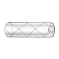 Trident Marine 1 x 50 Clear Reinforced PVC Hose Tubing  Red  Blue Tracer 1621006