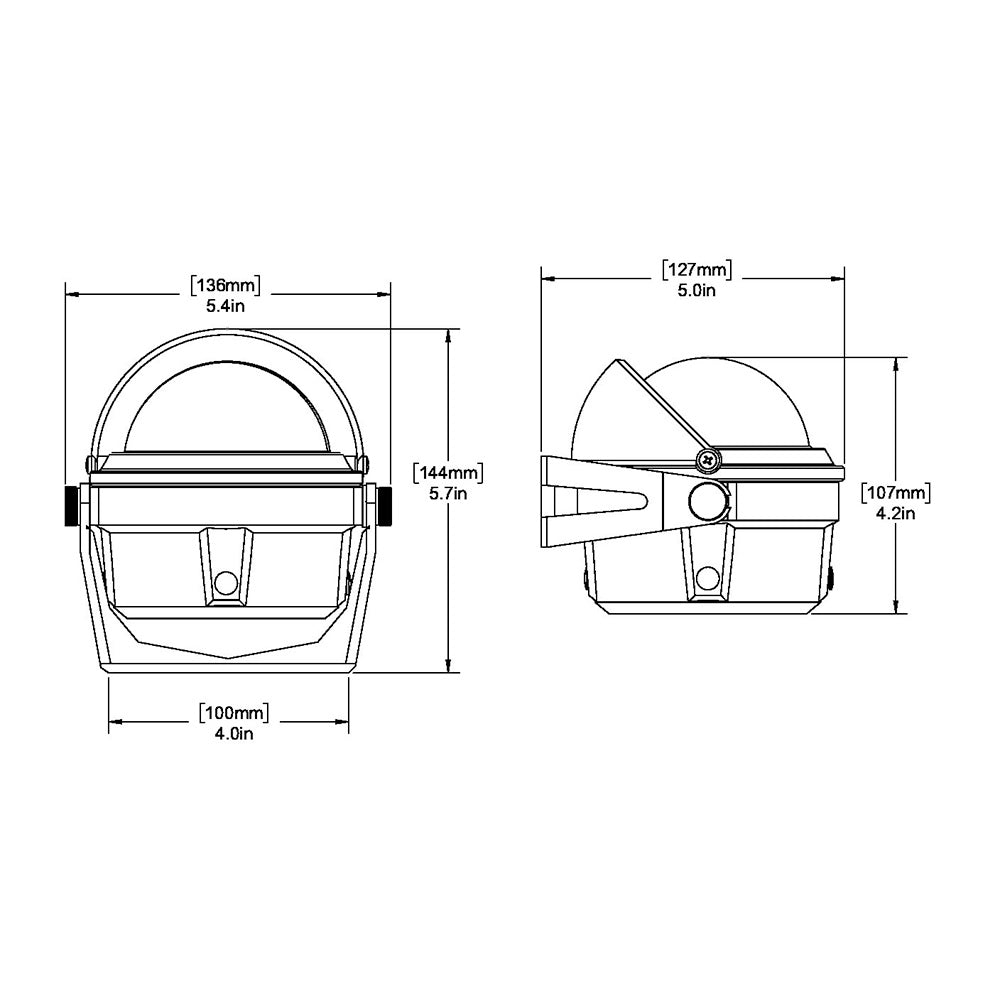 Ritchie B81 Voyager Compass  Bracket Mount  Black B81