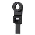 Pacer 15 Cable Tie wMounting Ring  Black  50lb Tensile Strength  4 Bundle Diameter  100 Piece Bag CTMR4S100BK