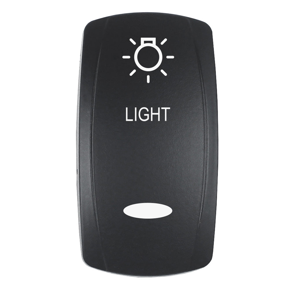Pacer Actuator  LIGHT fV Series Contura Switches  Black  Laser Etched TopBottom Light EV2LELT
