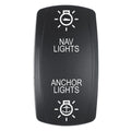 Pacer Actuator  NAVANC fV Series Contura Switches  Black  Laser Etched TopBottom Light EV2LENAVANC