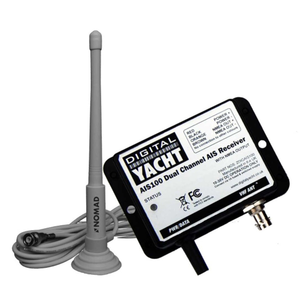 Digital Yacht AIS100 AIS USB Receiver wQMax Portable Antenna ZDIGAIS100QMA
