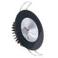Lumitec Illusion Flush Mount LED Down Light  Spectrum RGBW  Cool White  Black Housing  Chrome Reflector 117167