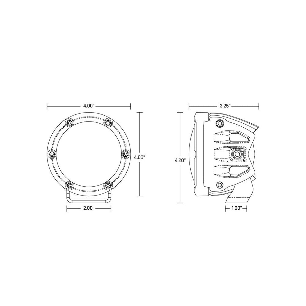 RIGID Industries 360Series RGBW 4 Offroad Spot Beam wRGBW Backlight Pods  Set of 2 36402
