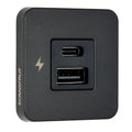 Scanstrut TILE USBAUSBC Interior Charging Socket  1224V  Black Bezel SCTILE10