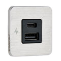 Scanstrut TILE USBAUSBC Interior Charging Socket  1224V  Stainless Steel Bezel SCTILE11