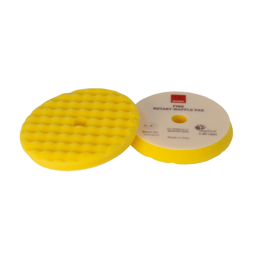 RUPES Velcro Waffle Fine Polishing Pad fRotary Polishers 90mm  Yellow 9WF90M