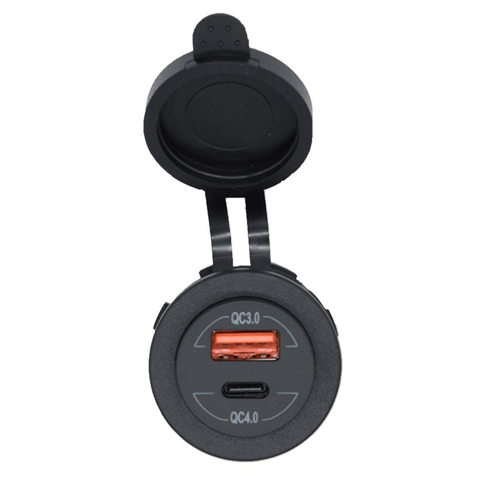 Bluewater Round Dual USBUSBC Charger 30004001A