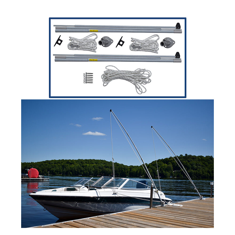 Dock Edge Supreme EZStow Mooring Whips  10  4000lbs  Up to 21 DE3330F
