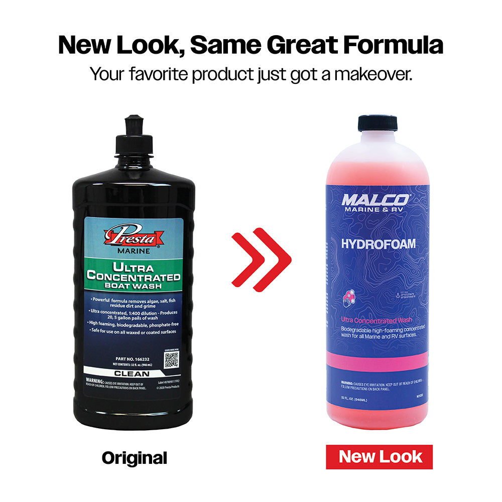 Malco HydroFoam Ultra Concentrated Boat Wash  32oz 162032