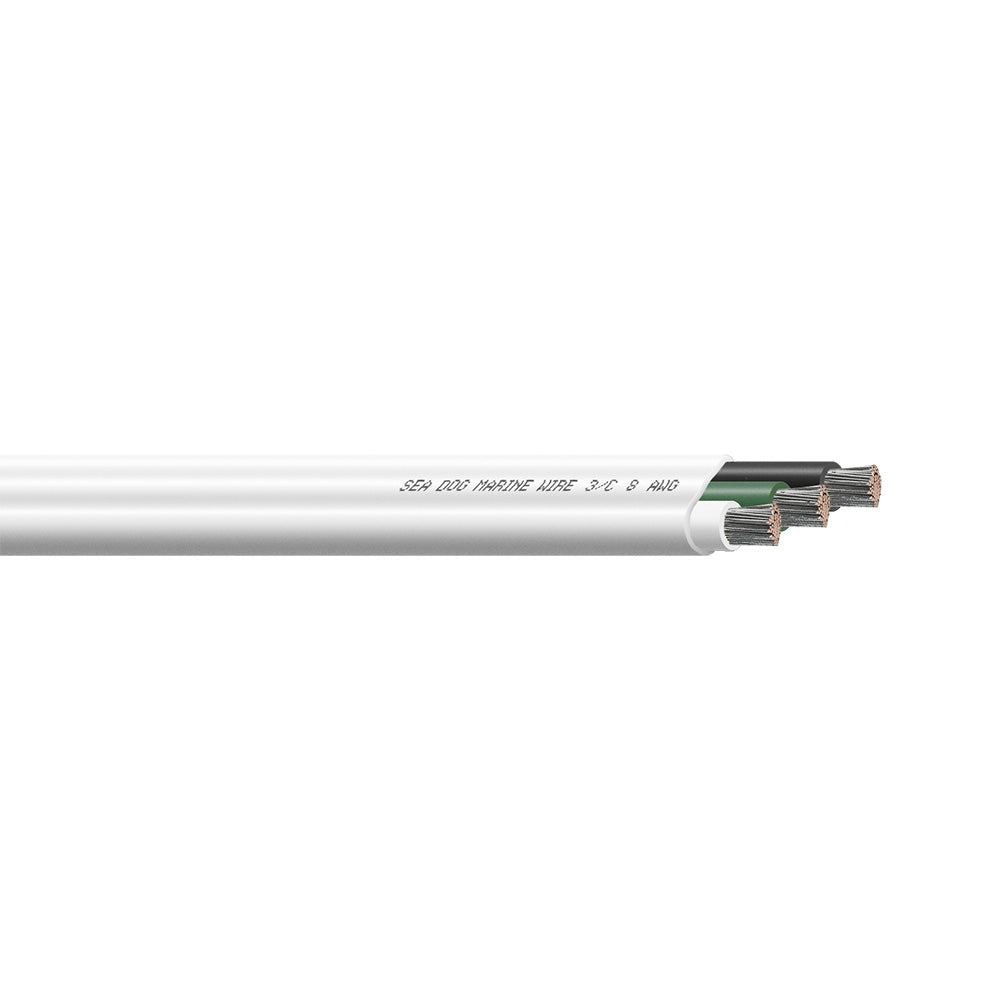 SeaDog 83 AWG Flat Triplex Wire  WhiteGreenBlack  25 8008300