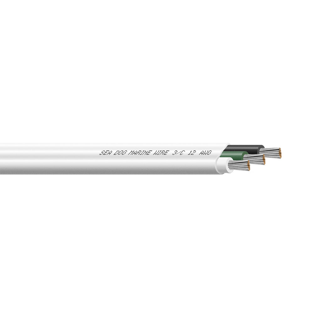 SeaDog 123 AWG Flat Triplex Wire  WhiteGreenBlack  100 8012302