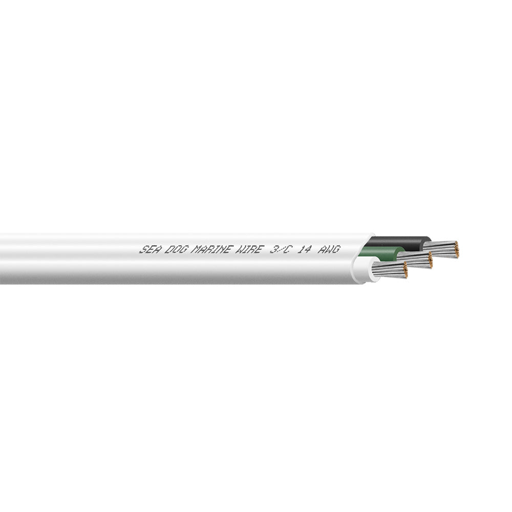 SeaDog 143 AWG Flat Triplex Wire  WhiteGreenBlack  100 8014302