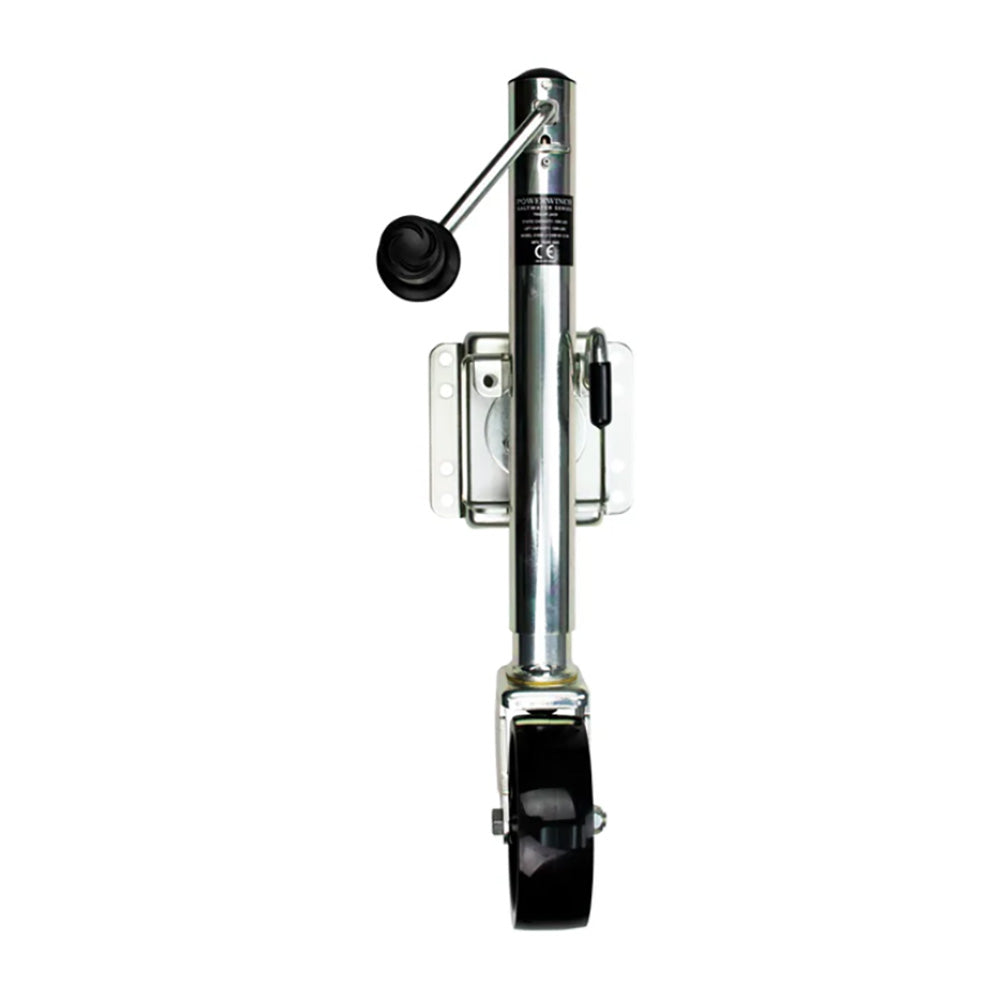Powerwinch Saltwater Series Jack  1000lb BoltOn Single Wheel Zinc 500 HR Salt Spray 21600J1000B1ZR