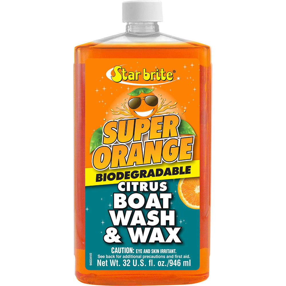 Star brite Super Orange Citrus Boat Wash  Wax  Fresh  Salt Water  32 oz 94632