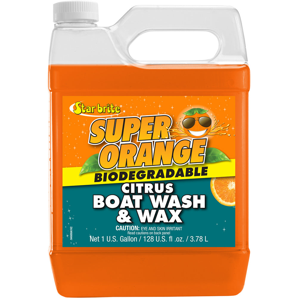 Star brite Super Orange Citrus Boat Wash  Wax  Fresh  Salt Water  1 Gallon 94600