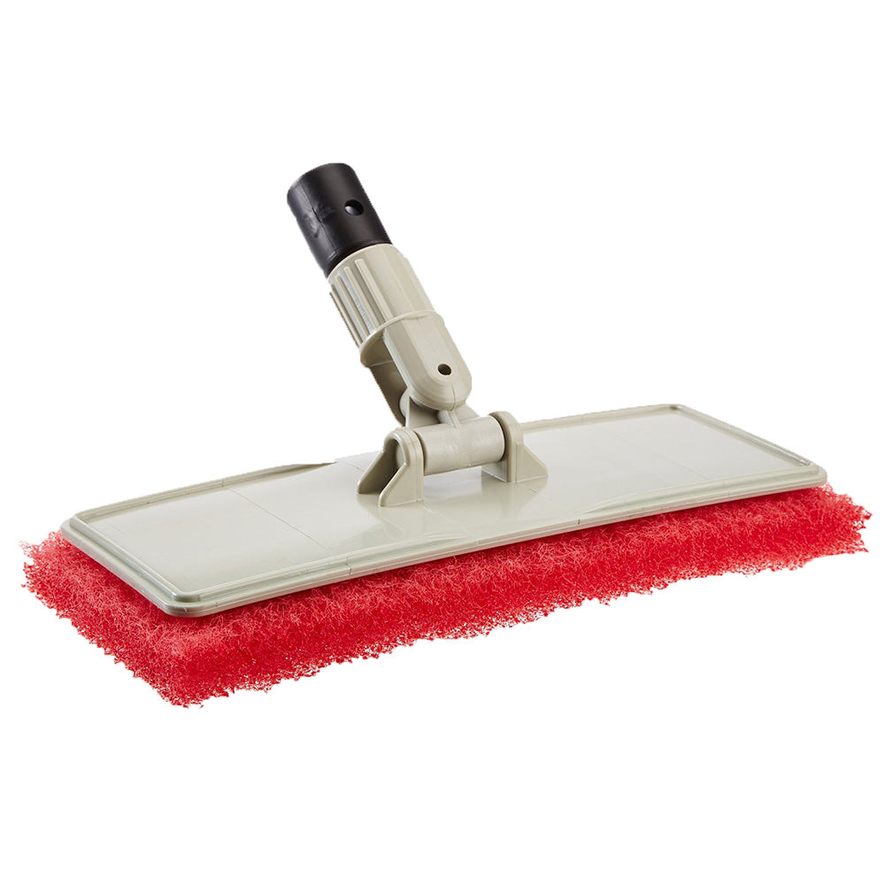 Star brite Large Scrub Pad wFlexible Head Scrubber  Medium Texture  Red 40124