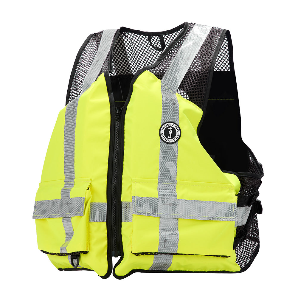 Mustang Industrial Mesh Vest  HiVis Fluorescent Yellow Green  LargeXL MV1254T3239LXL279