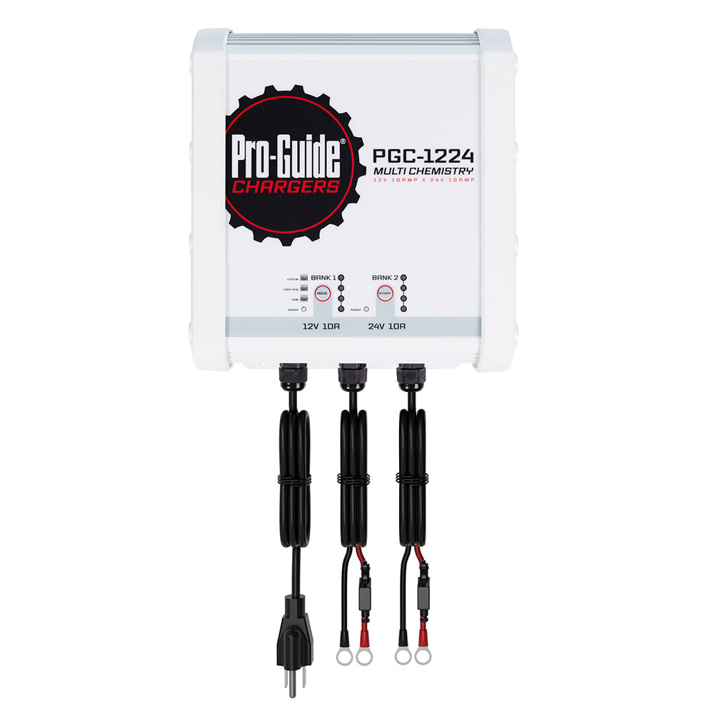 ProGuide 2 Bank OnBoard Battery Charger  1 12V  1 24V  20Amp PGC1224
