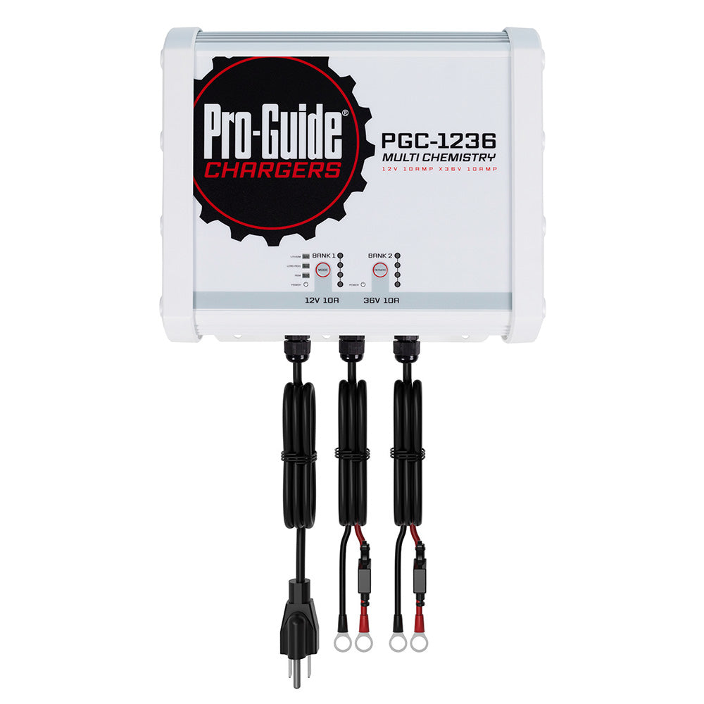 ProGuide 2 Bank OnBoard Battery Charger  1 12V  1 36V  20Amp PGC1236