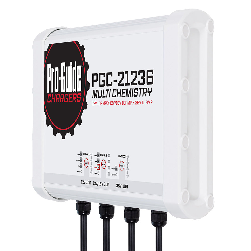 ProGuide 3 Bank OnBoard Battery Charger  1 12V  1 1216V  1 36V  30Amp PGC21236