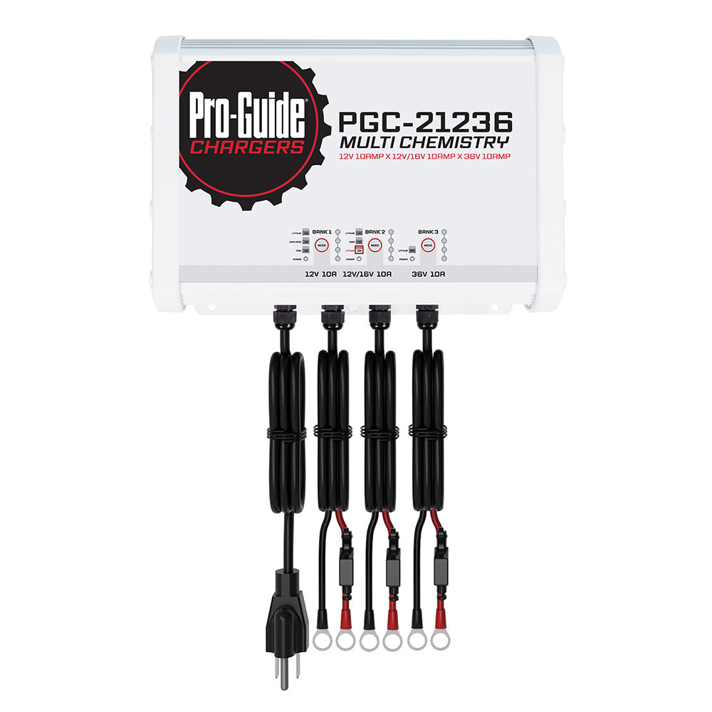 ProGuide 3 Bank OnBoard Battery Charger  1 12V  1 1216V  1 36V  30Amp PGC21236