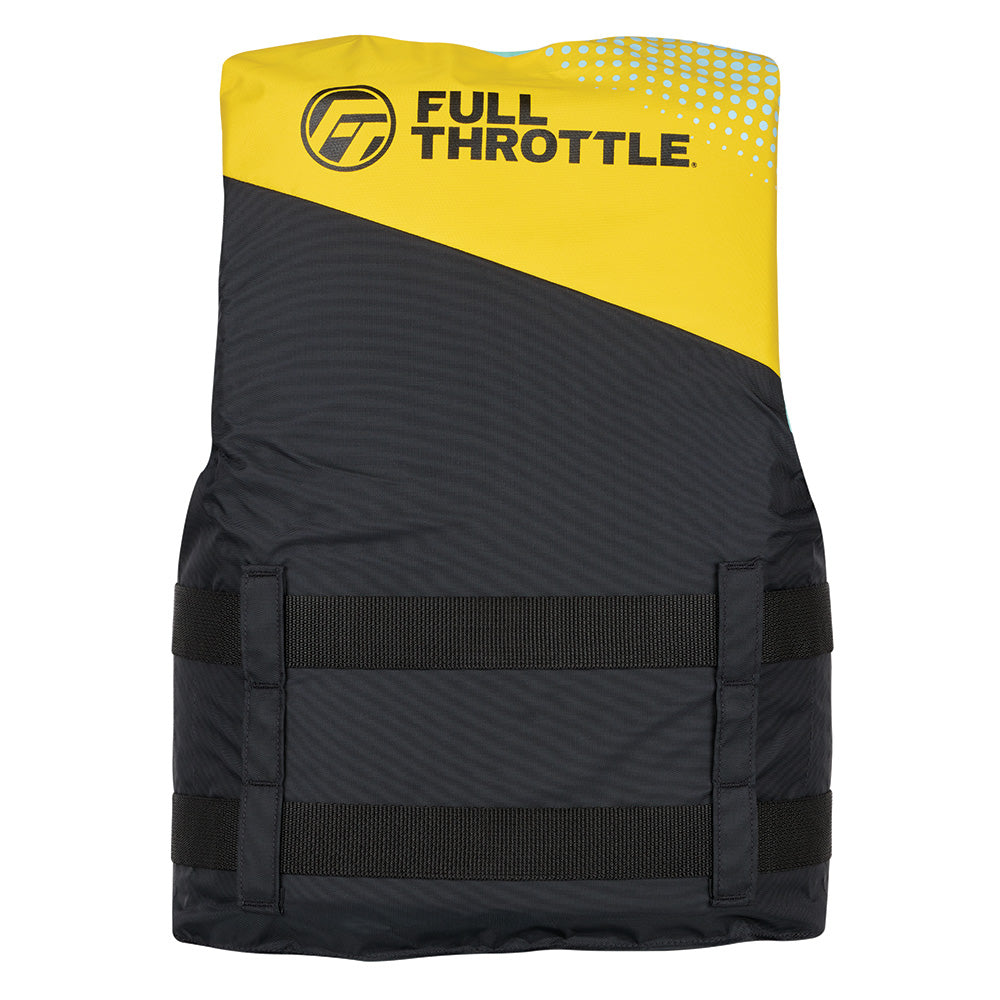 Full Throttle Teen Nylon Life Jacket  YellowBlack 11220030001026