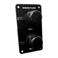Flushmaster Vertical Dual Outlet Flush Port Reroute  Black Acrylic  38 Barb SMQCR2BV38