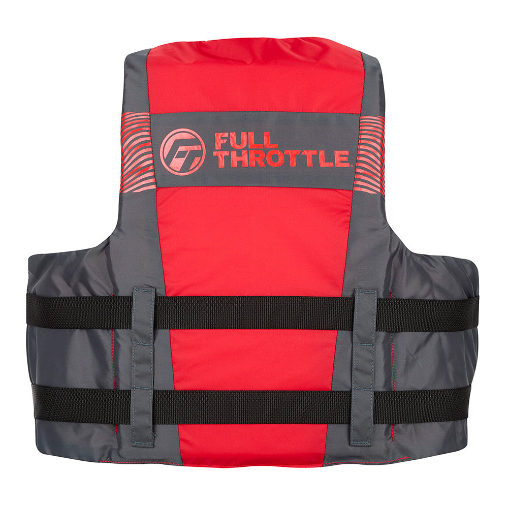 Full Throttle Adult Nylon Life Jacket  SM  BlackRed 11220010003026