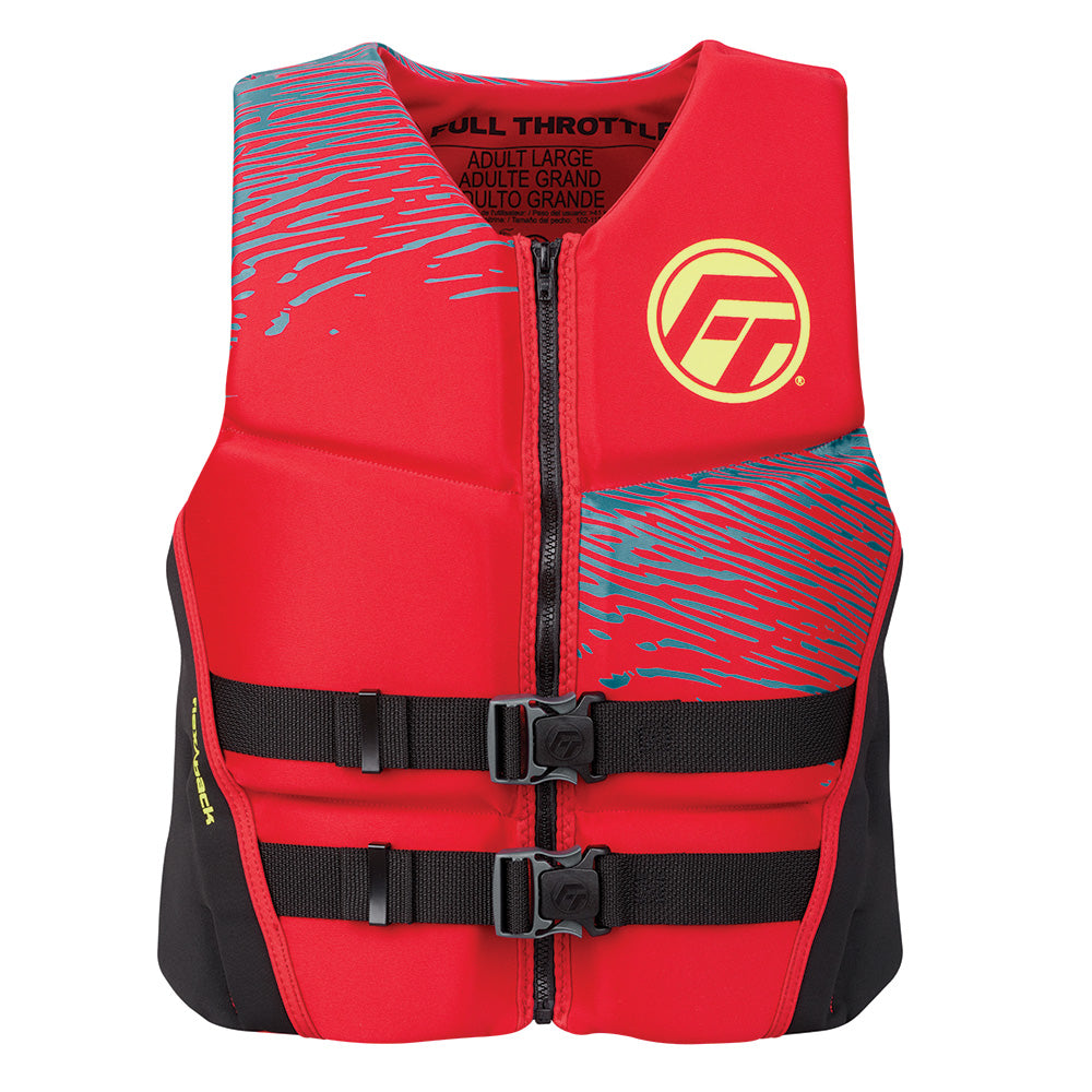 Full Throttle Mens RapidDry FlexBack Life Jacket  XL  RedBlack 14250010005026