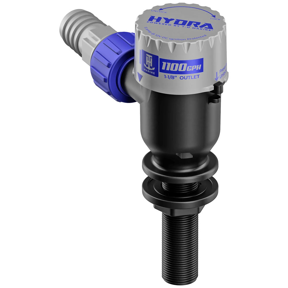 TH Marine HYDRA Livewell Pump  1100 GPH  12V  Long Nozzle PMPLWL11DP