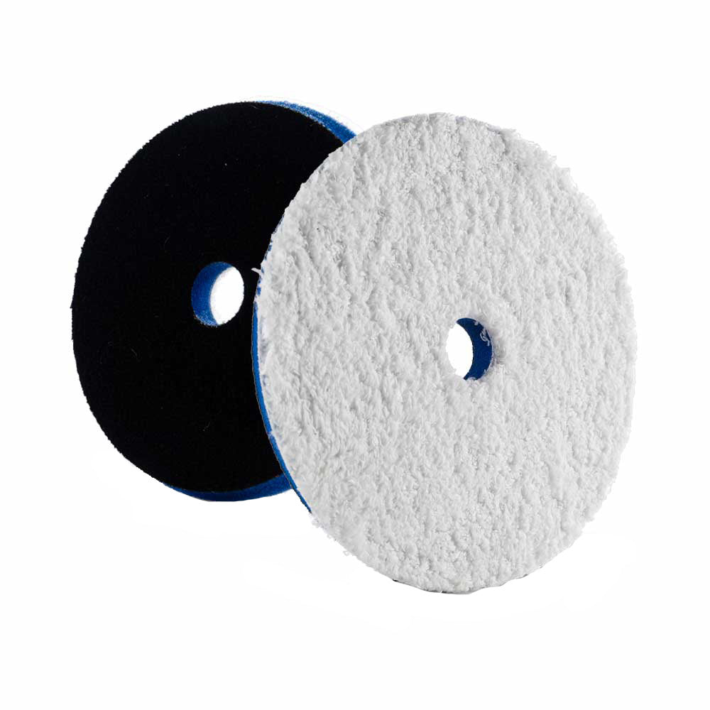 Lake Country HDO Heavy Cutting Microfiber Pad 65  Blue Foam wWhite Microfiber HDO650FLC