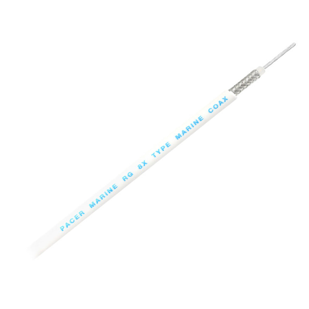 Pacer RG8XW Coax Cable  White  200 MRG8XW200
