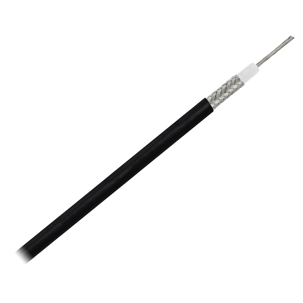 Pacer RG58AU Coax Cable Stranded TV Cond TV Braid  Black Jacket  200 MRG58AU200
