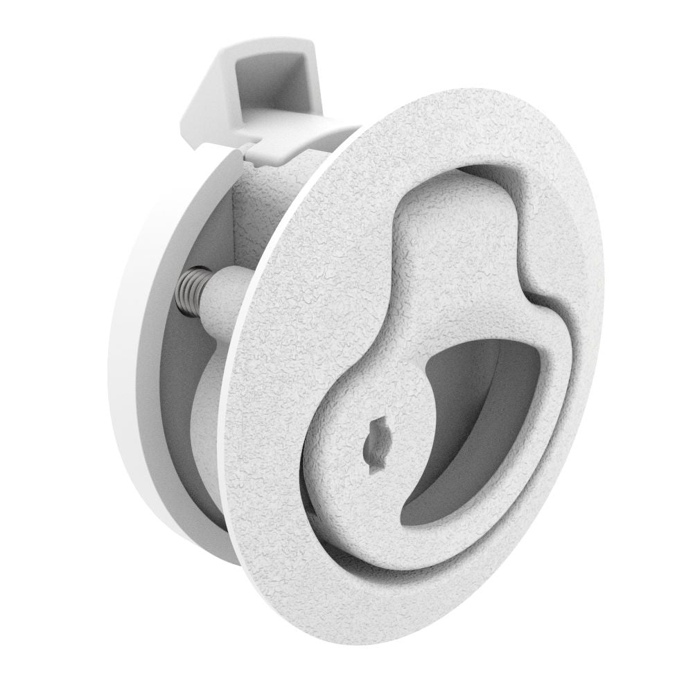Southco PushtoClose Latch Medium Size Key Locking 17  22mm Grip Plastic Natural  White M1441