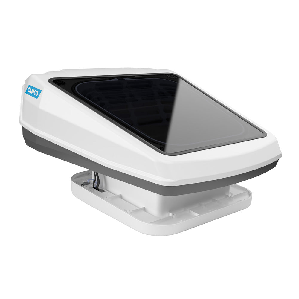 Camco Powered Roof Vent wSkylight  White 40460