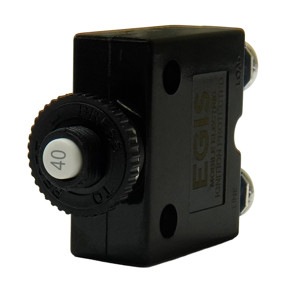 Egis 40A Push Button Panel Mount Circuit Breaker  Screw Terminals 471040