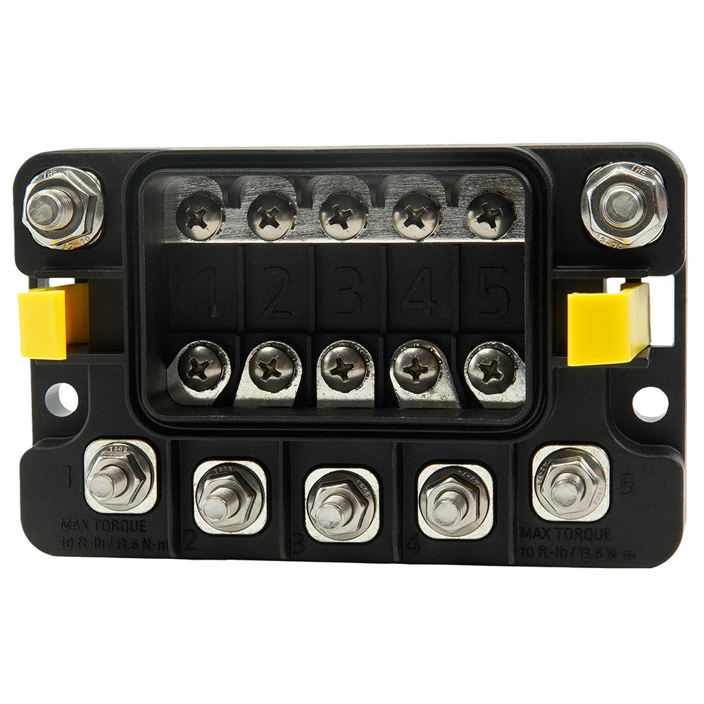Egis MIDI 5 Circuit Fuse Block wSealed Cover  M8 Inputs  M6 Outputs 3906
