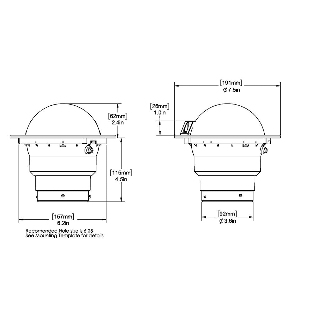 Ritchie SS5000W SuperSport Compass  Flush Mount  White SS5000W
