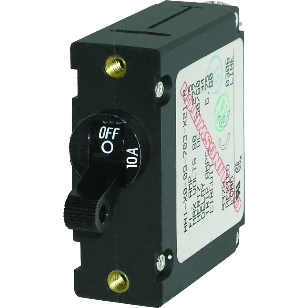 Blue Sea 7204 AC  DC Single Pole Magnetic World Circuit Breaker  10 Amp 7204