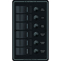 Blue Sea 8373 Water Resistant 6 Position  Black  Vertical Mount Panel 8373