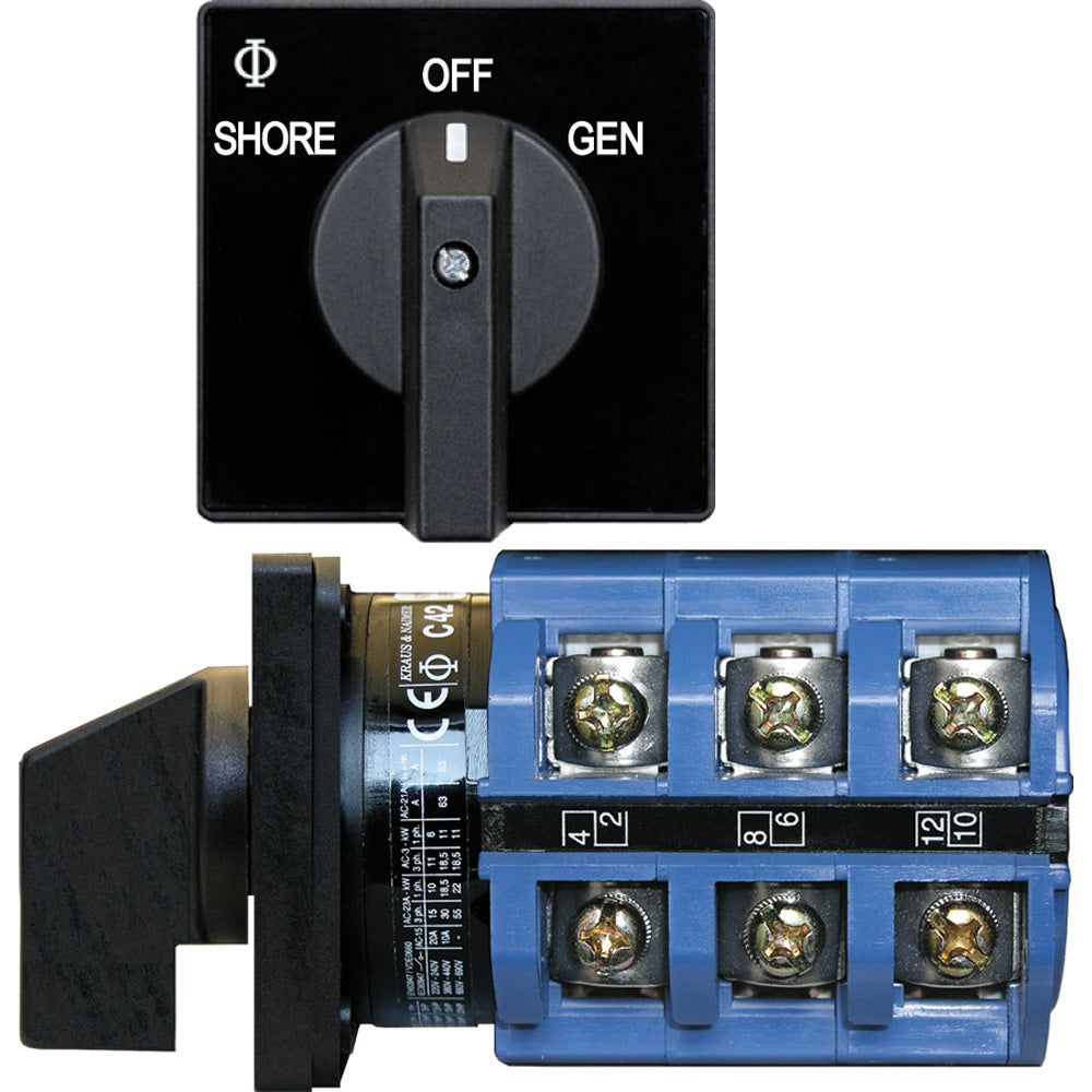 Blue Sea 9019 Switch AC 240VAC 63A OFF 2 Positions 9019