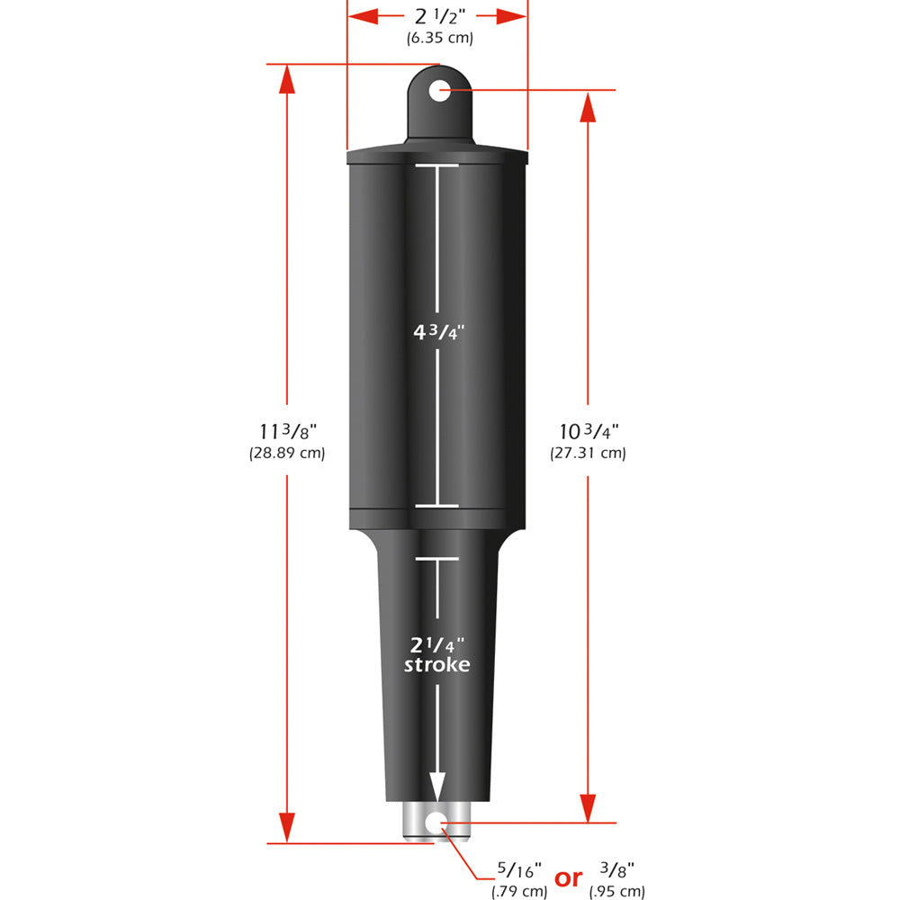 Lenco 101XD Extreme Duty Actuator  12V  214 Stroke  516 Hardware 15055001