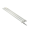 Lees 12 MKII Bright Silver Pole wBlack Spike  1 38 OD AO8712CR