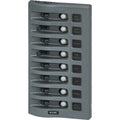 Blue Sea 4378 WeatherDeck Water Resistant Circuit Breaker Panel  8 Position  Grey 4378